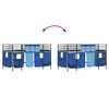vidaXL Kids'Loft Bed Frame with Curtains Black and Blue 100 x 200 cm