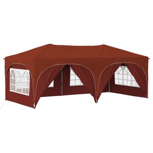 vidaXL Pop-up Party Tent 575 x 288 x 245 cm Terracotta Oxford Fabric