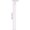 vidaXL Fence Post 2 pcs Silver 80 cm Powder-coated steel