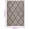 vidaXL Shaggy Rug High Pile Beige and Anthracite 160x230 cm