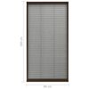 vidaXL Plisse Insect Screen for Windows Aluminium Brown 80x160 cm