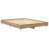 vidaXL Bed Frame No Mattress Artisan Oak 140x200 cm Engineered Wood