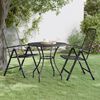 vidaXL Garden Table Ø80x72 cm Expanded Metal Mesh Anthracite