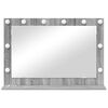 vidaXL Vanity Mirror with LED Strip Lights Grey Sonoma 80 x 55 x 18 cm