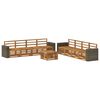 vidaXL Outdoor Sofa Set 9 pcs Natural