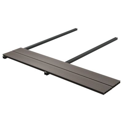 vidaXL WPC Hollow Decking Boards with Accessories 26m² 2.2m Dark Brown