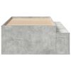 vidaXL Bed Frame with Drawer Concrete Grey 90 x 200 cm Engineered Wood