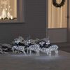 vidaXL LED Reindeers 4 pcs White Fabric