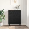 vidaXL Sideboard Black Oak 69.5 x 34 x 90 cm Engineered Wood and Iron