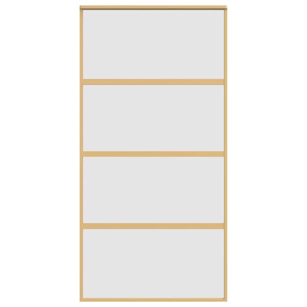 vidaXL Sliding Door Gold 102.5x205 cm Frosted ESG Glass and Aluminium