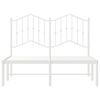 vidaXL Metal Bed Frame without Mattress with Headboard White 120x190cm