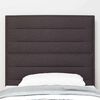 vidaXL LED Headboard with LED Strip Lights Dark Brown 80 cm Polyester