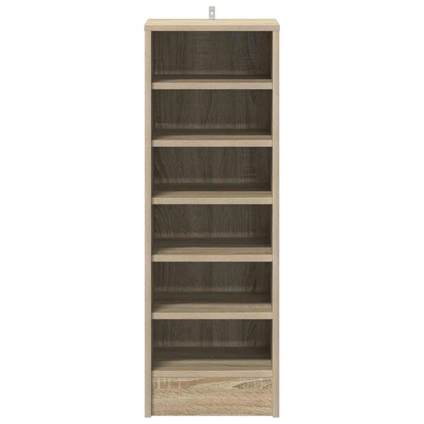 vidaXL Shoe Cabinet Sonoma Oak 31.5x35x90 cm Engineered Wood