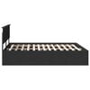 vidaXL Bed Frame with Headboard Black 200 x 200 cm Engineered Wood