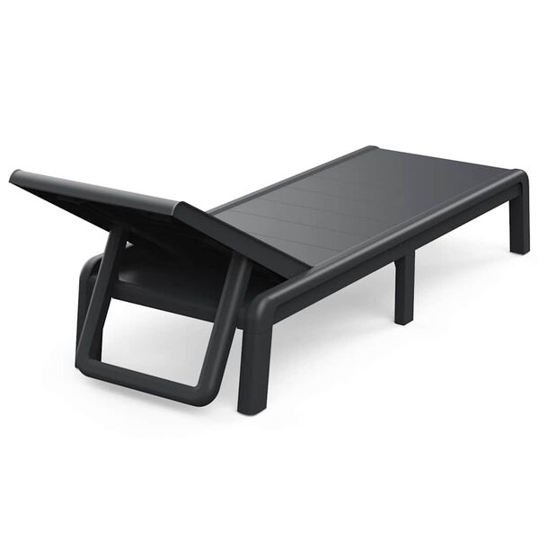 Keter Sunlonger with Cushion Formentera Wooden texture Anthracite