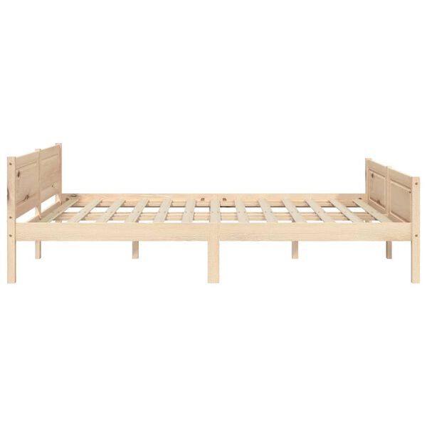 vidaXL Bed Frame without Mattress Solid Pinewood 120x200 cm