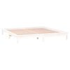 vidaXL LED Bed Frame without Mattress White 140x200 cm Solid Wood