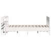 vidaXL Bed Frame without Mattress White 135x190 cm Double Solid Wood Pine