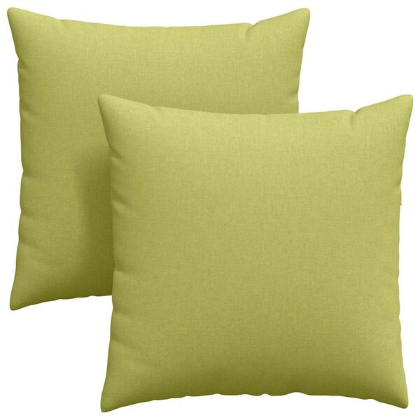 vidaXL Sofa Pillows 2 pcs Light Green 60 x 60 cm Fabric