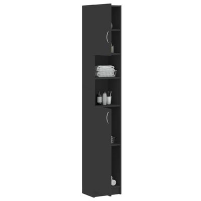 vidaXL Bathroom Cabinet Grey 32x25.5x190 cm Engineered Wood