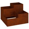 vidaXL Garden Planter Rusty 100 x 100 x 60 cm Weathering Steel