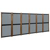 vidaXL 6-Panel Room Divider Black 420x170 cm