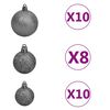 vidaXL Artificial Pre-lit Christmas Tree with Ball Set Pinecones 210 cm