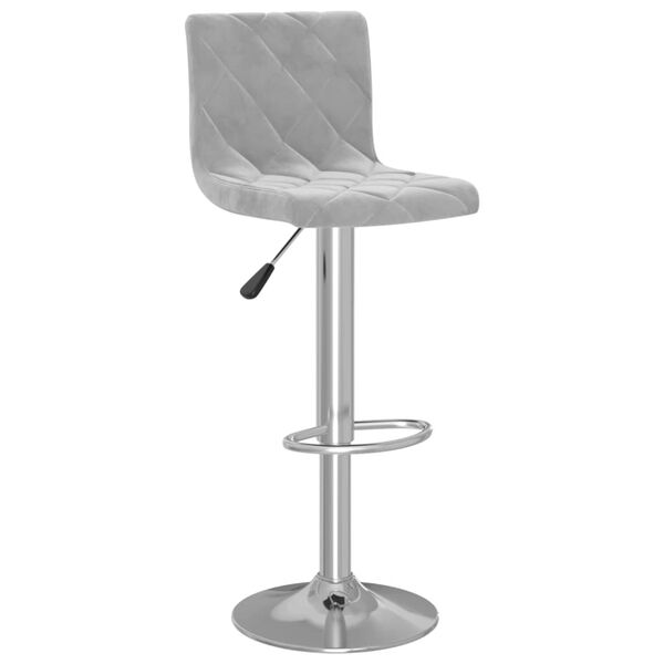 vidaXL Bar Stools 2 pcs Light Grey Velvet