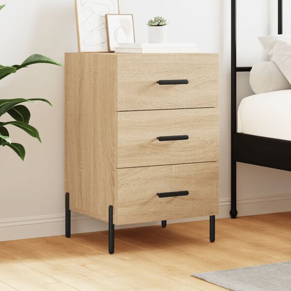 vidaXL Bedside Cabinet Sonoma Oak 40x40x66 cm Engineered Wood
