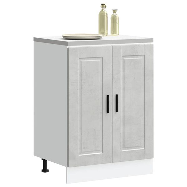 vidaXL Kitchen Base Cabinet&nbsp;Porto Concrete Grey Engineered Wood