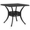 vidaXL Garden Table Black 80x80x75 cm Cast Aluminium