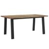 vidaXL Dining Table | Brown and black | Solid Acacia wood | 170x90cm