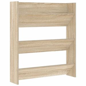 vidaXL Wall Shoe Cabinet Sonoma Oak 80x18x90 cm Engineered Wood