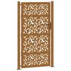 vidaXL Garden Gate 100x200 cm Weathering Steel Leaf Design