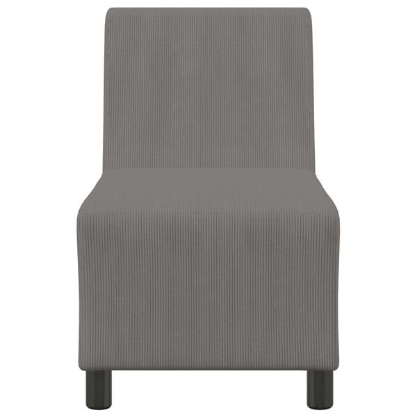 vidaXL Modular Sofa Unit Armless Light Grey 55 x 74 x 82 cm