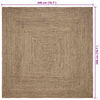vidaXL Area Rugs Square Natural and Black 200 x 200 cm Jute