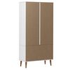 vidaXL Vitrine Cabinet MOLDE White 90x35x175 cm Solid Wood Pine