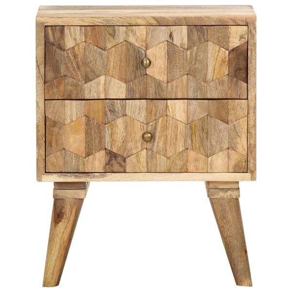 vidaXL Bedside Cabinet 40x30x50 cm Solid Mango Wood