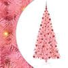 vidaXL Christmas Tree with LED Light Pink 180 cm PVC and Steel