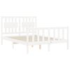 vidaXL Bed Frame without Mattress White 140x190 cm Solid Wood Pine