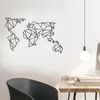 Homemania Wall Decoration World 100x58 cm Steel Black
