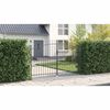 vidaXL Garden Gate with Lock Grey 175 x 300 cm Steel