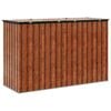 vidaXL Garden Storage Box Brown 214 x 82 x 132 cm Steel