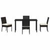 vidaXL Garden Dining Set 5 pcs Cream Powder-Coated Steel