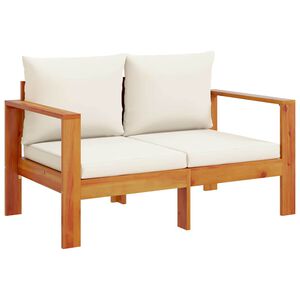 vidaXL Garden Sofa with Cushions 2-Seater Solid Wood Acacia