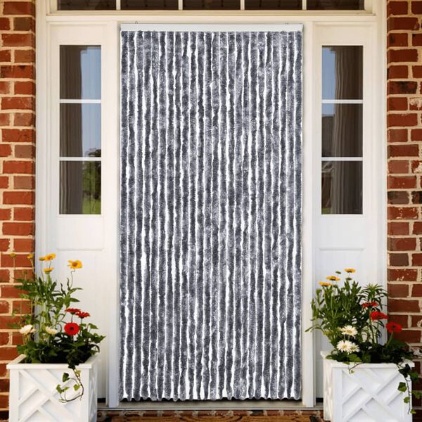vidaXL Insect Curtain Silver 100x220 cm Chenille