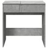 vidaXL Dressing Table with Mirror Concrete Grey 73x46.5x120 cm