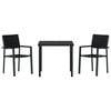 vidaXL Garden Dining Set 5 pcs Black Powder-Coated Steel
