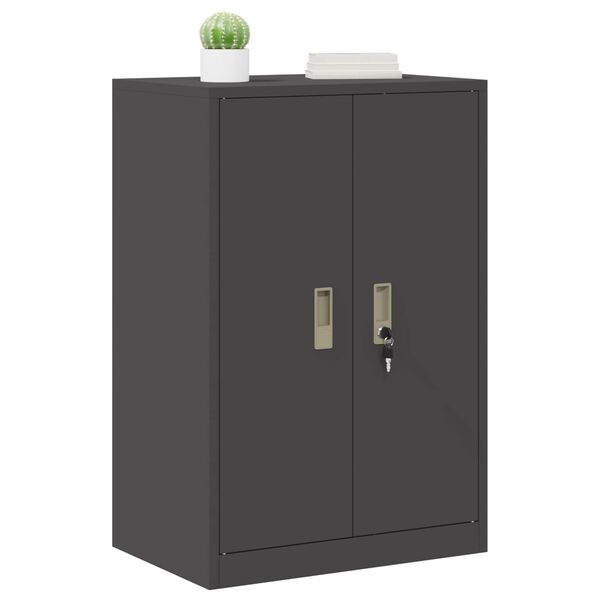 vidaXL Storage Cabinet Black 60 x 40 x 90 cm Steel