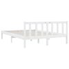 vidaXL Bed Frame without Mattress White Solid Wood 120x200 cm